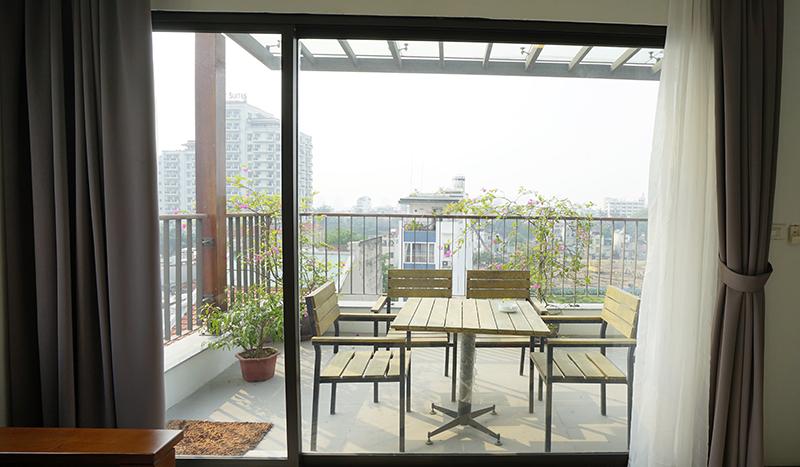 Beautiful Terrace one bedroom apartment Tay Ho area