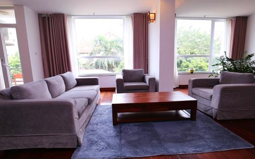 2-bedroom serviced apartment bright balcony and furnished