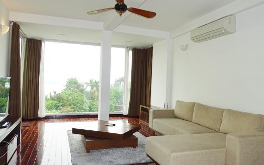 Three-bedroom serviced apartment Tay Ho with lake-viewed balcony