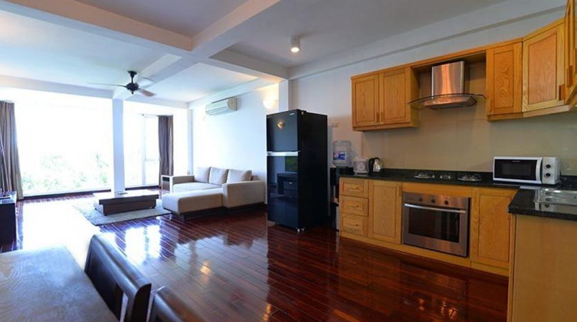 Three-bedroom serviced apartment Tay Ho with lake-viewed balcony