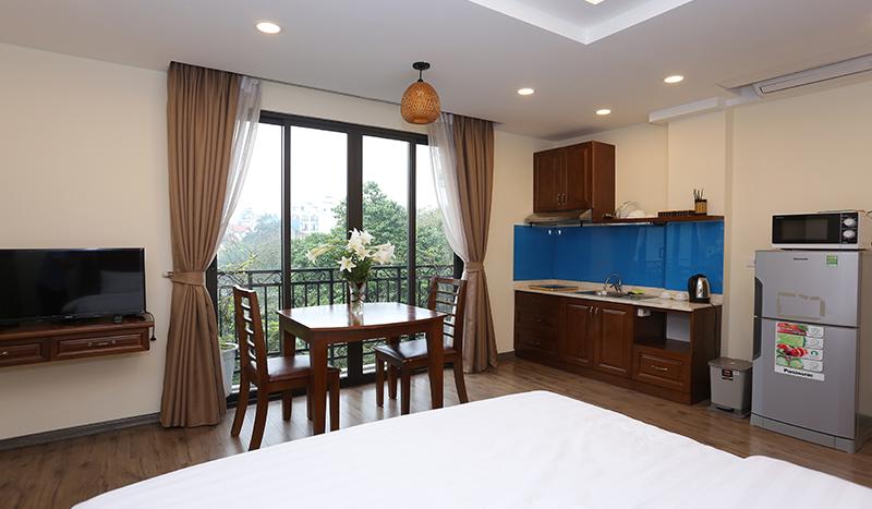 Beautiful open view studio apartment Tay Ho very bright