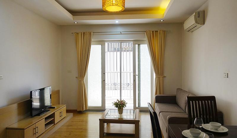 Plenty of light one-bedroom serviced apartment Hai Ba Trung, Ho Ba Mau