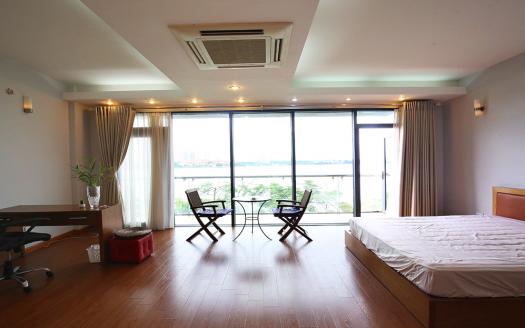 Lake-view balcony one-bedroom serviced apartment Tay Ho