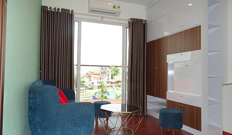 Open-view one bedroom apartment Tay Ho airy and bright