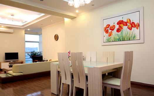 open view three-bedroom apartment for rent Ciputra Hanoi