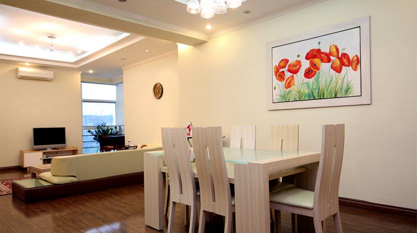 open view three-bedroom apartment for rent Ciputra Hanoi