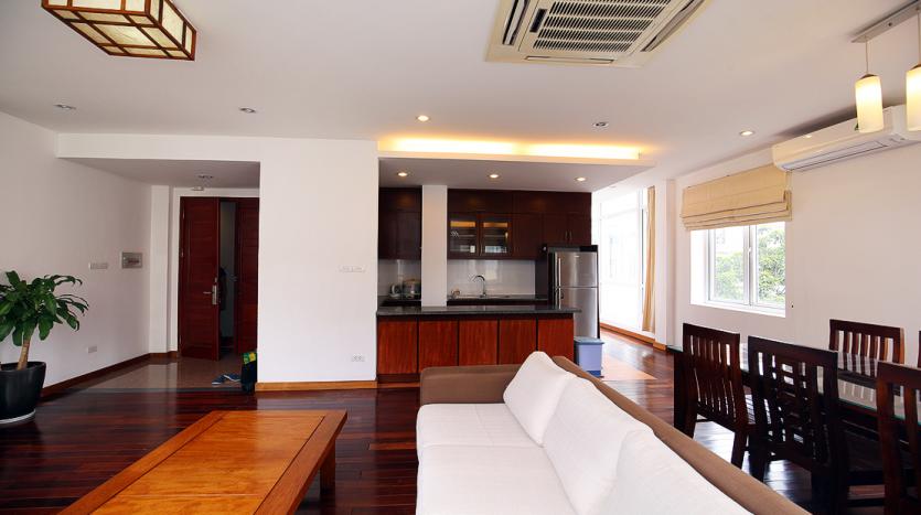 2-bedroom serviced apartment for rent Xuan Dieu Tay Ho Hanoi
