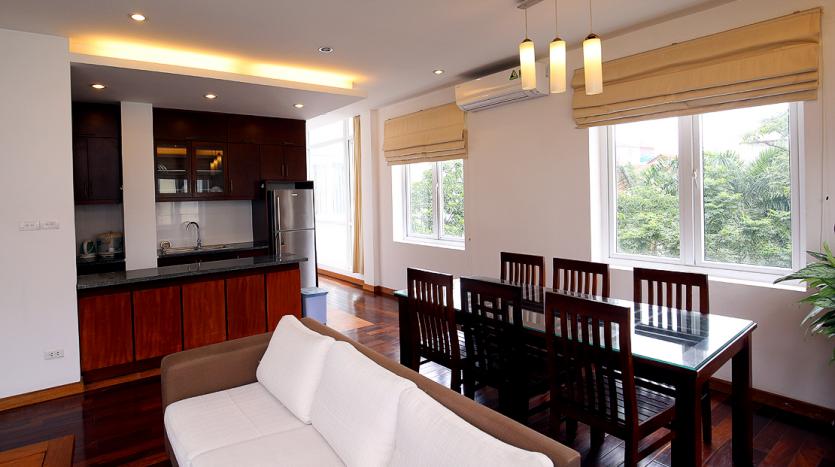 2-bedroom serviced apartment for rent Xuan Dieu Tay Ho Hanoi