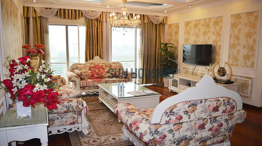 04-bedroom apartment Ciputra for lease in E4 Tower with charming classic design