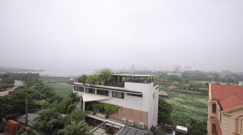 Furnished 3-bedroom duplex in Tay Ho with Lake view balcony