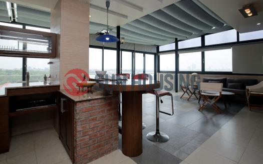 Luxurious penthouse apartment Tay Ho for rent with 03 bedrooms, lake view, lotus puddle