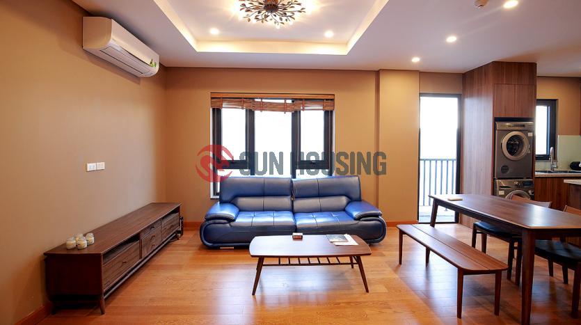 Industrial 2-bedroom apartment in Tay Ho | Balcony open city view