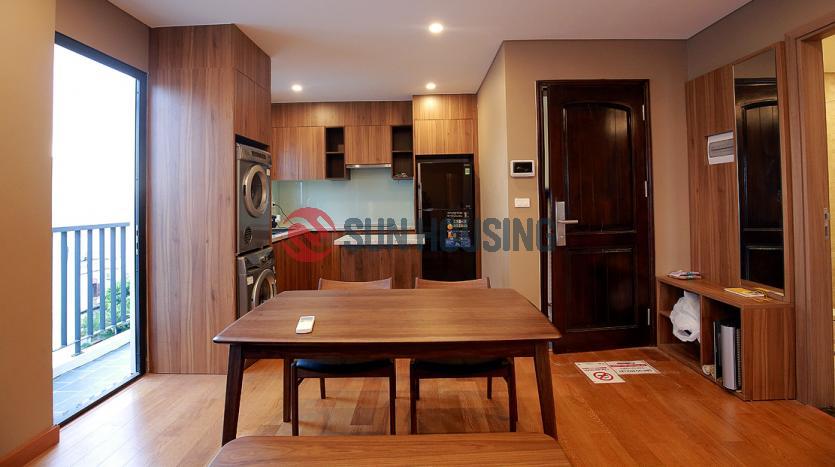 Industrial 2-bedroom apartment in Tay Ho | Balcony open city view