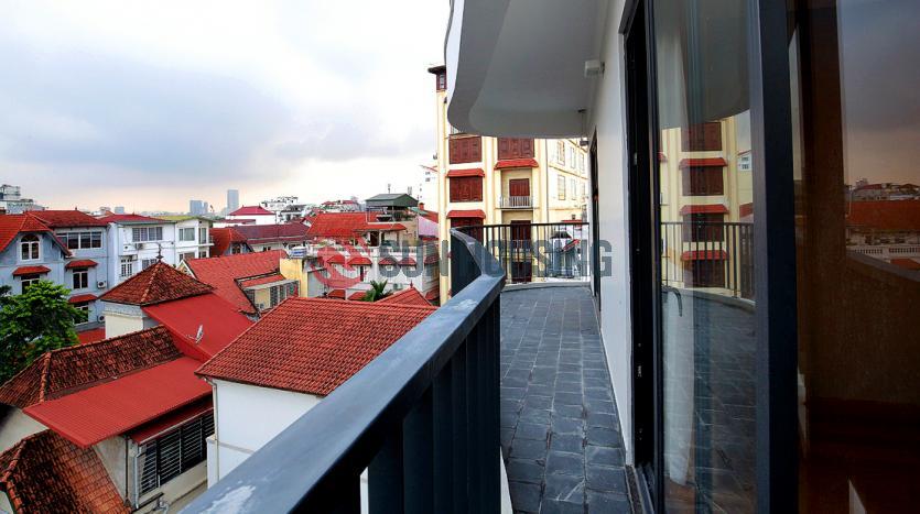 Industrial 2-bedroom apartment in Tay Ho | Balcony open city view