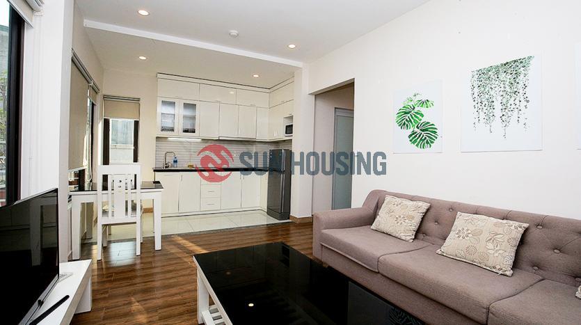 One-bedroom serviced apartment Westlake Hanoi modern and bright.