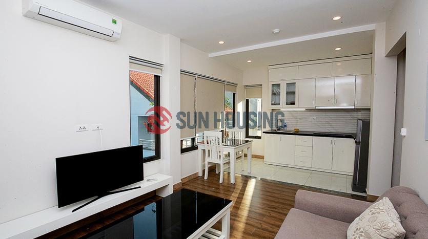 One-bedroom serviced apartment Westlake Hanoi modern and bright.