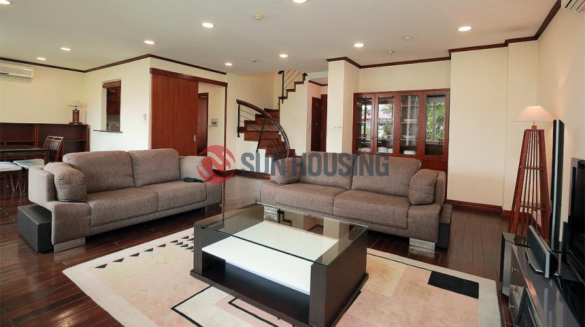 Elegant serviced duplex apartment three bedrooms near Westlake Hanoi