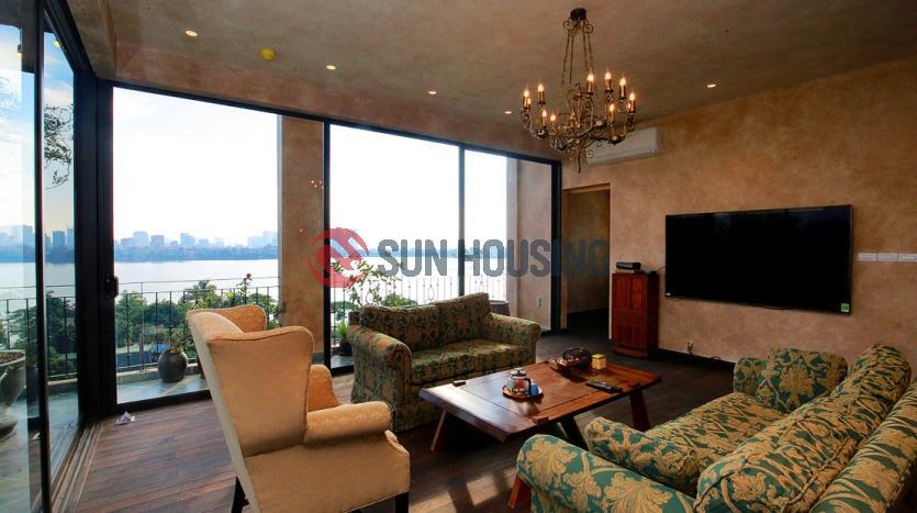 Spacious serviced penthouse apartment Westlake Hanoi two bedrooms lake view