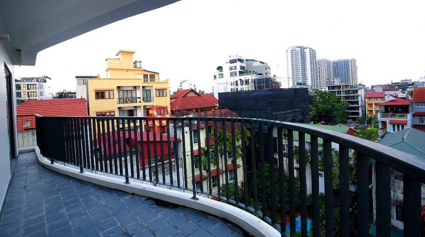 Industrial 2-bedroom apartment in Tay Ho | Balcony open city view