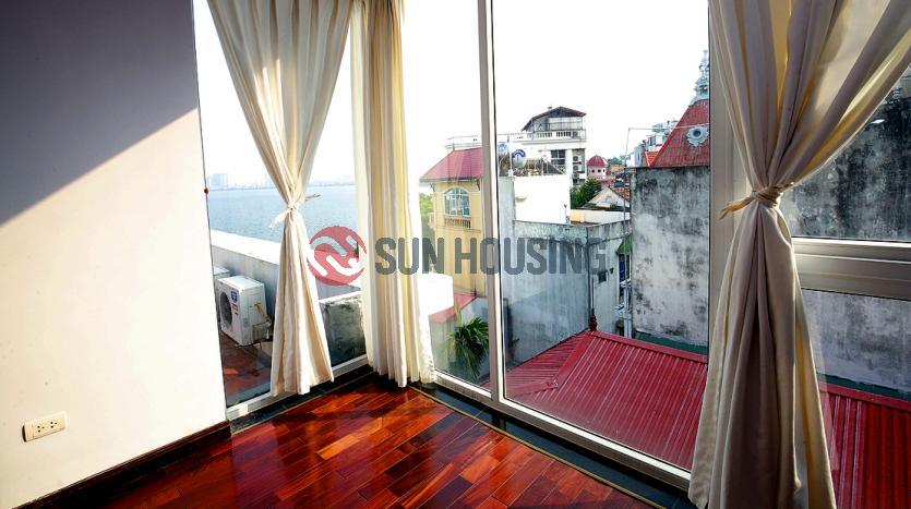 Serviced apartment Westlake Hanoi, three bedrooms lake view balcony.