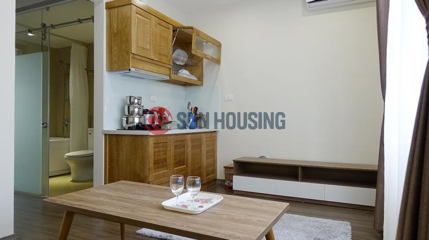 Elegant one-bedroom apartment in Ba Dinh district with new furniture, very bright and lovely