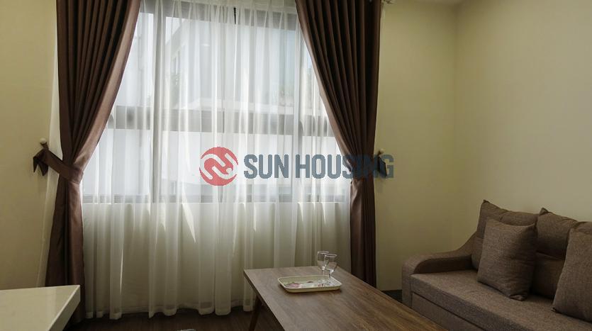 Elegant one-bedroom apartment in Ba Dinh district with new furniture, very bright and lovely