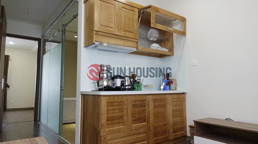 Elegant one-bedroom apartment in Ba Dinh district with new furniture, very bright and lovely