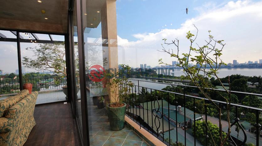 Spacious serviced penthouse apartment Westlake Hanoi two bedrooms lake view