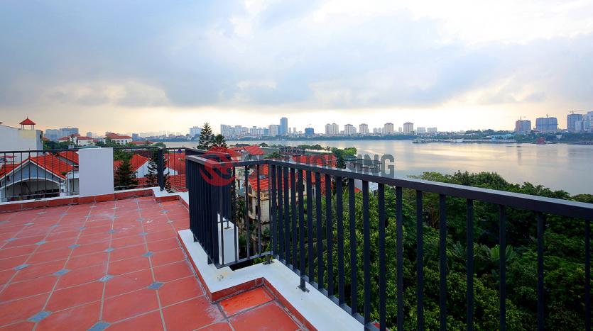 Industrial 2-bedroom apartment in Tay Ho | Balcony open city view