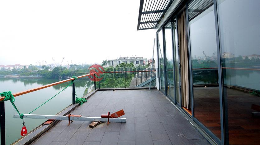 Bright serviced apartment penthouse one bedroom Westlake Hanoi