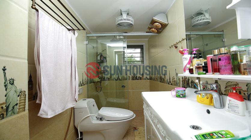 Furnished house for rent Tay Ho with 03 bedrooms, balcony, garage
