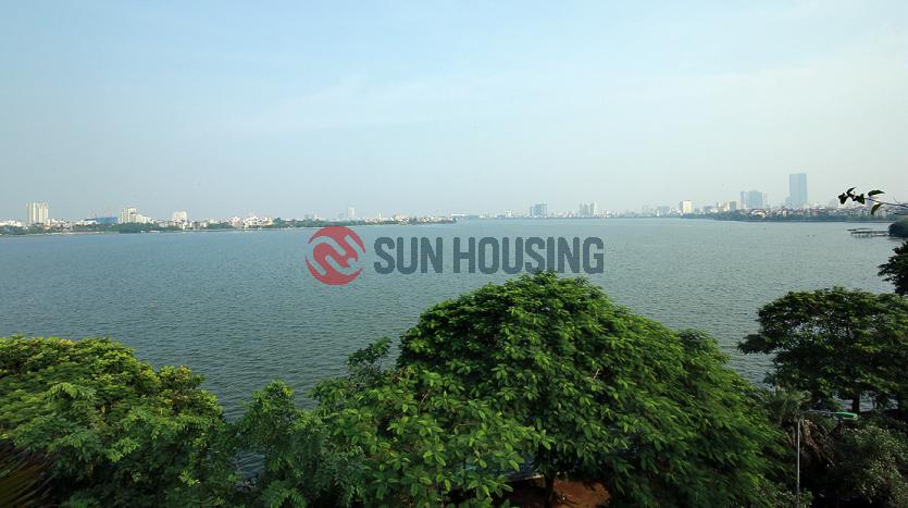 Serviced apartment Westlake Hanoi, three bedrooms lake view balcony.