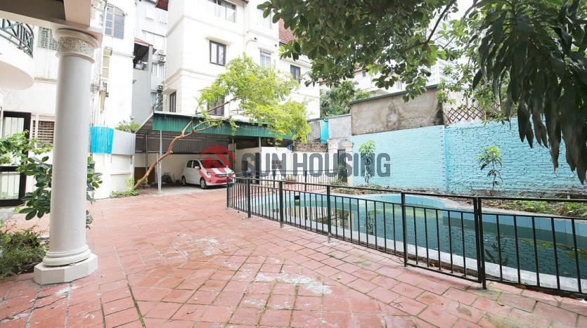Partly furnished house for rent Tay Ho, Hanoi | 5 bedrooms, balcony, pool