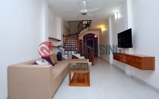 Simple and affordable house for lease in Tay Ho with 3 bedrooms, balcony, terrace