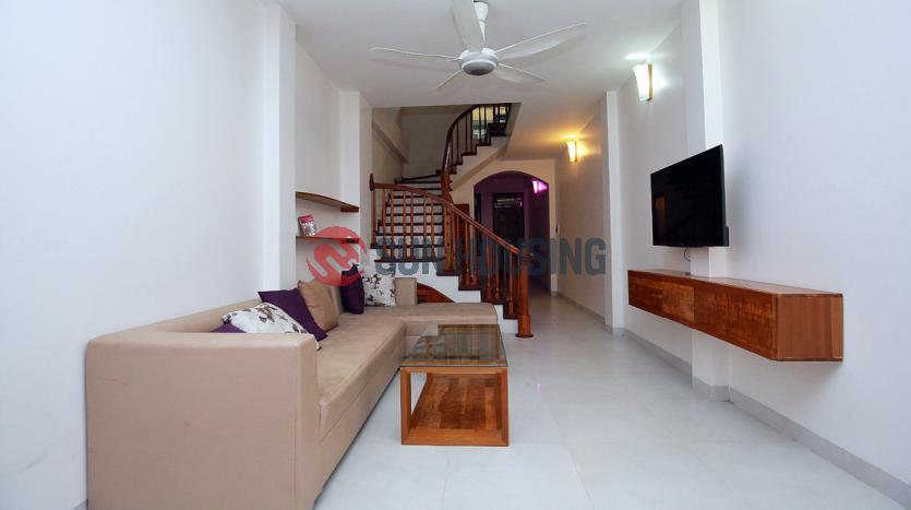 Simple and affordable house for lease in Tay Ho with 3 bedrooms, balcony, terrace