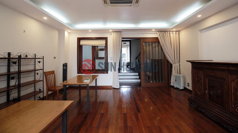 Furnished house for rent near Tay Ho with 4 bedrooms, pool, terrace