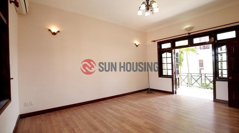 Partly furnished house for rent in Xom Chua, Tay Ho with 4 bedrooms, lake view patio