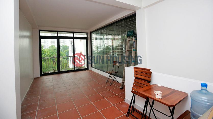 Simple and affordable house for lease in Tay Ho with 3 bedrooms, balcony, terrace