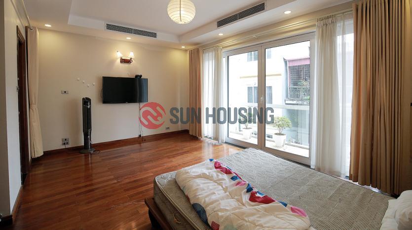 Furnished house for rent near Tay Ho with 4 bedrooms, pool, terrace