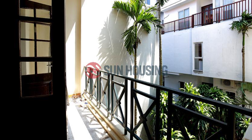 Partly furnished house for rent in Xom Chua, Tay Ho with 4 bedrooms, lake view patio