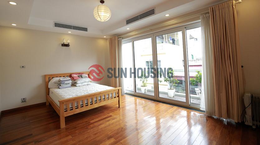 Furnished house for rent near Tay Ho with 4 bedrooms, pool, terrace