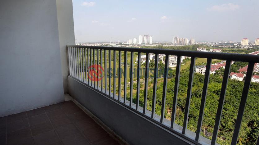 Three-bedroom apartment Ciputra Hanoi P building, open view balcony.