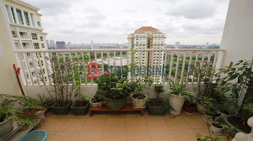 Furnished apartment for rent in P2 Ciputra | Three-bedroom, open view balcony