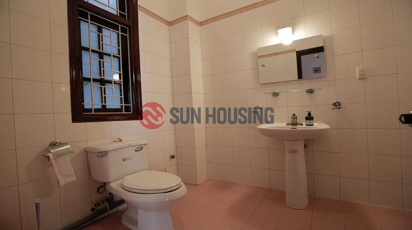 Partly furnished house for rent in Xom Chua, Tay Ho with 4 bedrooms, lake view patio