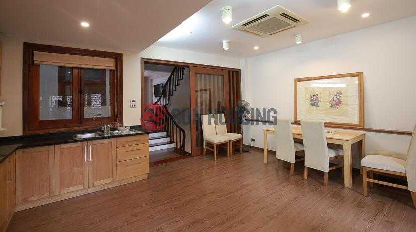 Furnished house for rent near Tay Ho with 4 bedrooms, pool, terrace