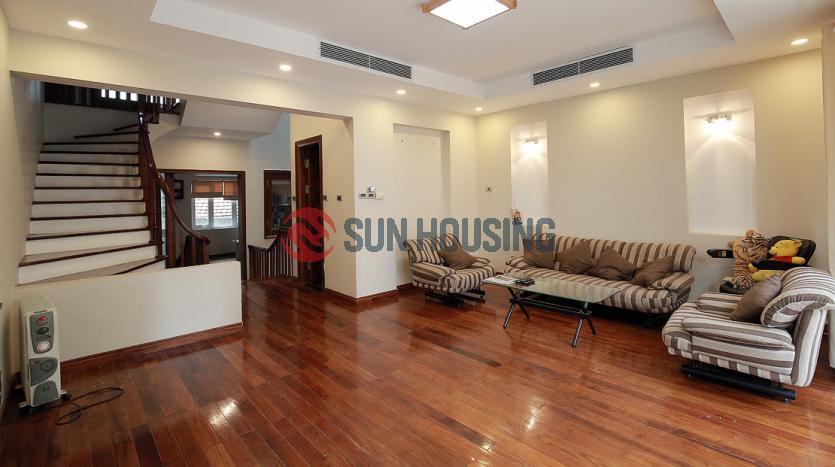 Furnished house for rent near Tay Ho with 4 bedrooms, pool, terrace