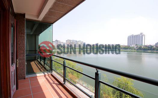 Lake view two-bedroom serviced apartment Westlake Hanoi, Quang An street.