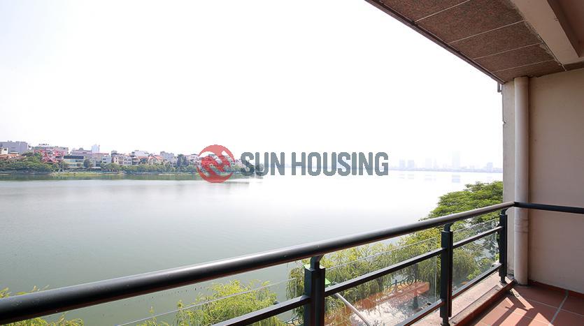 Lake view two-bedroom serviced apartment Westlake Hanoi, Quang An street.