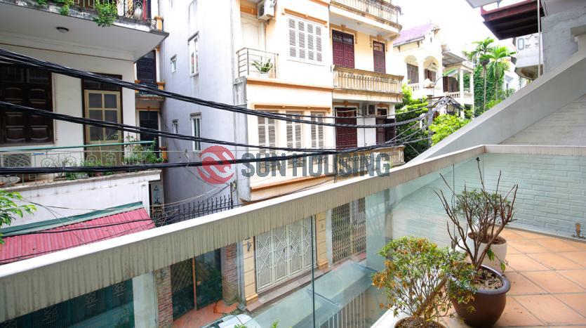 Furnished house for rent near Tay Ho with 4 bedrooms, pool, terrace