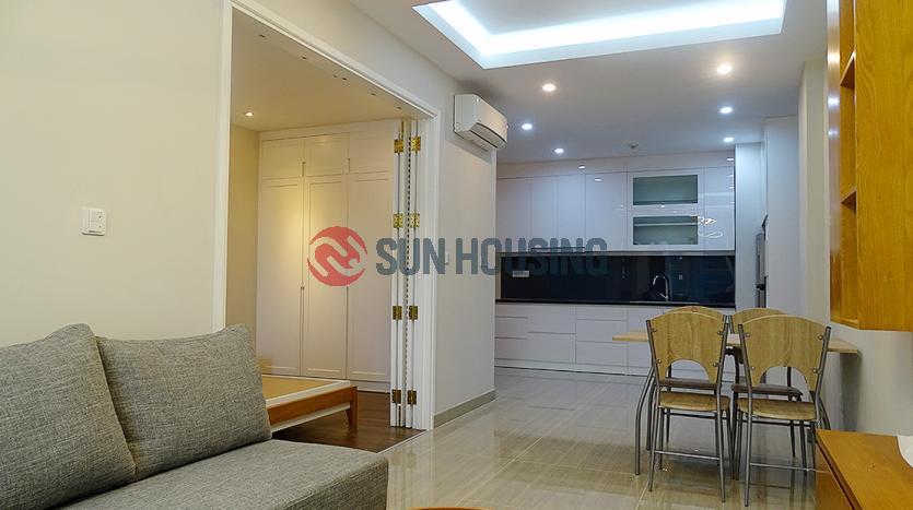 This Brand new & modern one bedroom apartment L3 Ciputra Hanoi has a living room, an open kitchen, a large bedroom with a lovely balcony leads in the much natural light. The total size of 56 sqm with the renting price of $650 per month